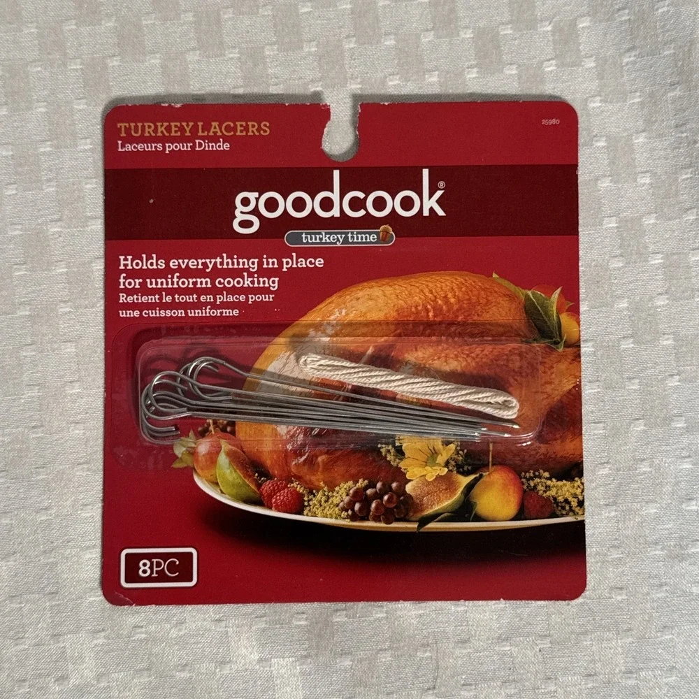 Good Cook Turkey Time 8 Pack Poultry Lacers & String Thanksgiving Baking New